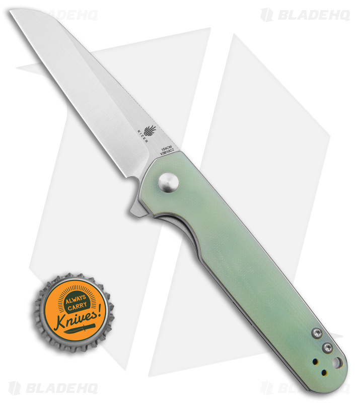 Kizer Azo LP Liner Lock Knife Jade G-10 (Satin) - Blade HQ