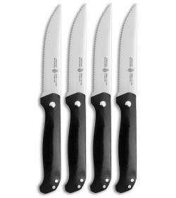 6 Deejo Steak Knives Serrated, Olive Wood