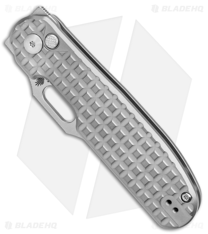 Kizer Cormorant Button Lock Knife Titanium  (3.15" Satin 20CV) Ki4562A4