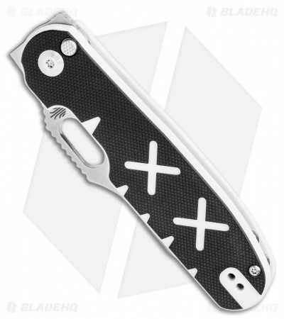 Kizer Cormorant Plunge Lock Knife Black/White X's G-10 (3.25" Satin) Ki4562A1