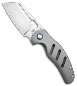 Kizer Sheepdog C01C Frame Lock Thumb Hole Knife Titanium (3.25" Stonewash) 