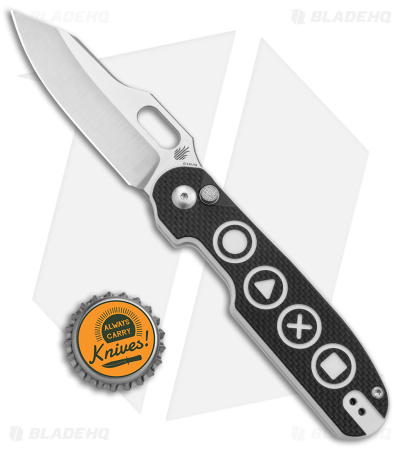 Kizer Cutlery Cormorant Plunge Lock Knife Black Button G-10 (3.25" Satin)