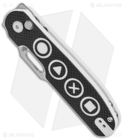 Kizer Cutlery Cormorant Plunge Lock Knife Black Button G-10 (3.25" Satin)