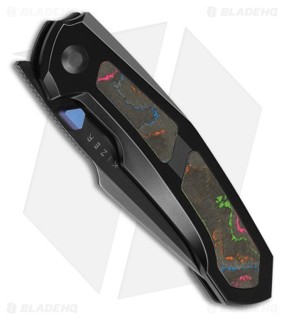 Kizer Cutlery Feweed Knife Ti + 80s Camo CF Black
