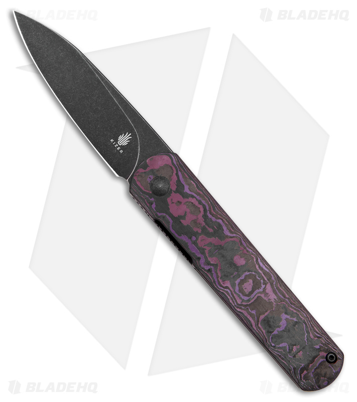Kizer Cutlery Fiest XL Purple FatCarbon (SW) - Blade HQ Kizer Cutlery Fiest XL Purple FatCarbon (SW) - Blade HQ