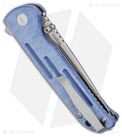Kizer Justice Liner Lock Flipper Knife Denim Micarta (3.75" N690 Satin)