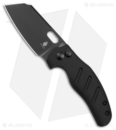 Kizer Vanguard Mini Sheepdog C01C Button Lock Knife Black Aluminum (2.6" Black)