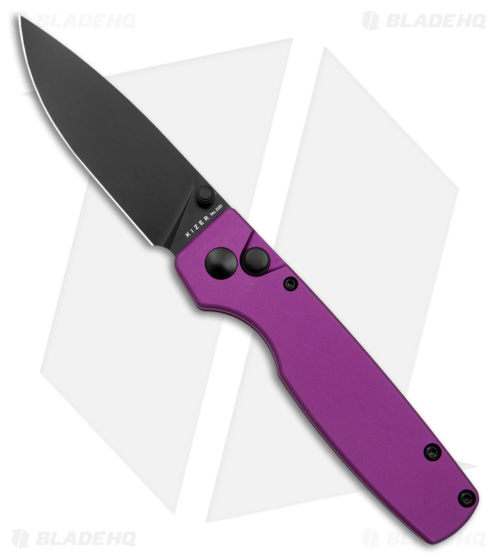 kiyoシシクイCORDUROYBAKER L.PURPLE 34 Kizer Original Knife Purple Alum (3