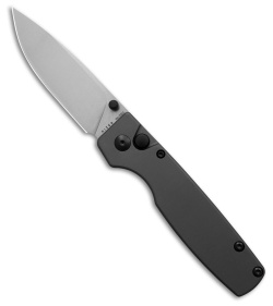 Kizer Vanguard Original XL Button Lock Knife Aluminum Gunmetal  (3.25" SW )