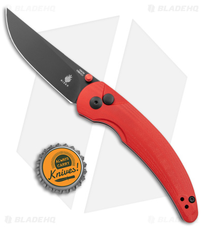 Kizer Swaggs Chili Pepper Button Lock Knife Red G-10 (3" Black) V3601C1
