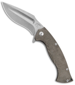 Knight Elements V2 Ultra Kukri Frame Lock Knife Green Micarta (4.4" Stonewash)