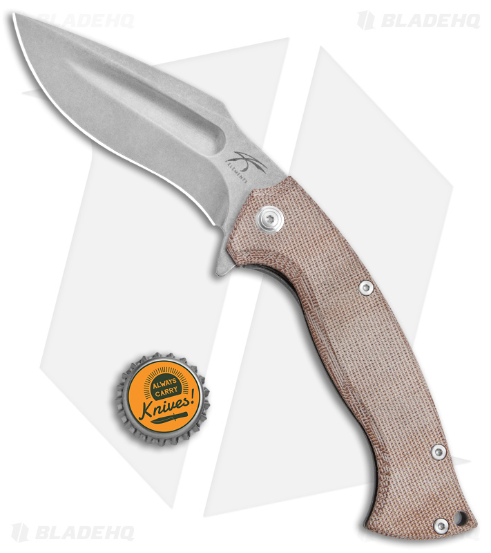 Knight Elements V2 Ultra Kukri Frame Lock Knife | Gray/Tan