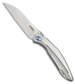 Kubey Barracuda Liner Lock Knife Titanium (3.3" Satin M390)