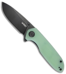 Kubey Knives Belus Liner Lock Knife Jade G-10 (3" Black SW)