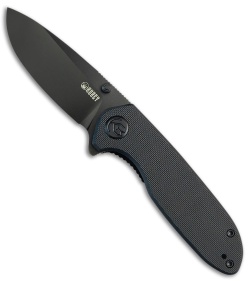 Kubey Knives Belus Liner Lock Knife Black G-10 (3" Black SW)