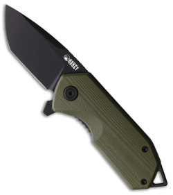 Kubey Campe Nest EDC Liner Lock Knife Green G-10 (2.3" Black)