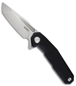 Kubey Carve Nest Liner Lock Knife Black G-10 (3.72" Bead Blast) KB237G