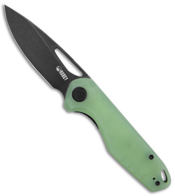 Kubey Doris Liner Lock Knife Jade G-10 (3.2" Black)