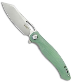 Kubey Drake Liner Lock Knife Jade G-10 (3.4" Bead Blast) KU239I