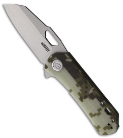 Kubey Duroc Liner Lock Flipper Knife Camo G-10 (2.9" Bead Blast AUS-10)