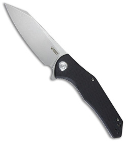 Kubey Flash Liner Lock Flipper Knife Black G-10 (3.8" Bead Blast)