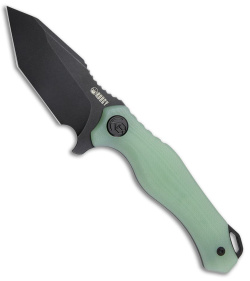 Kubey Golf EDC Tanto Fixed Blade Knife Jade G-10 (3.1" Black Stonewash AUS-10