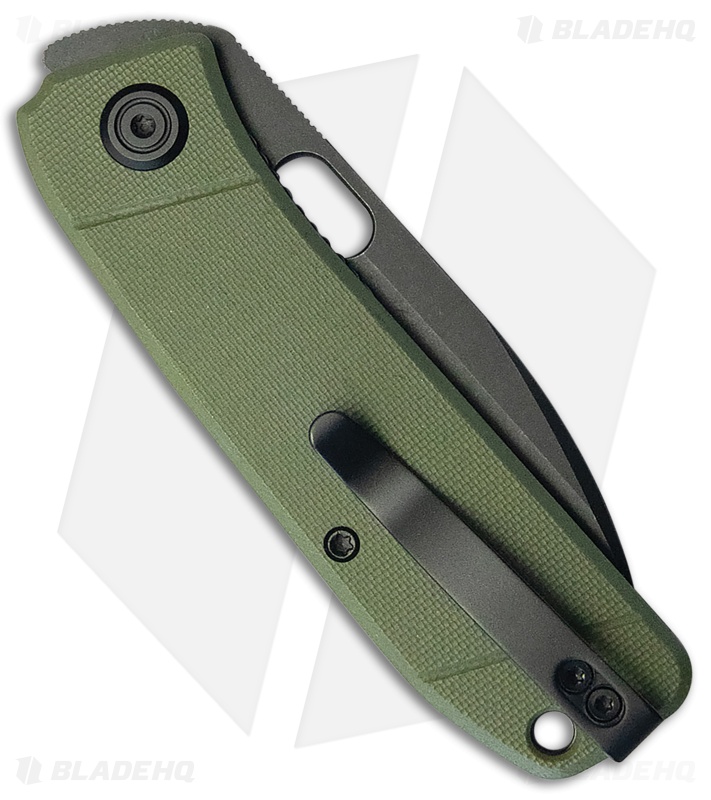 Kubey Knives Hyde Knife OD Green G-10 (BB/Black SW)