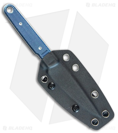 Kubey Fixie Fixed Blade Knife Blue Micarta (3.11" Stonewash)