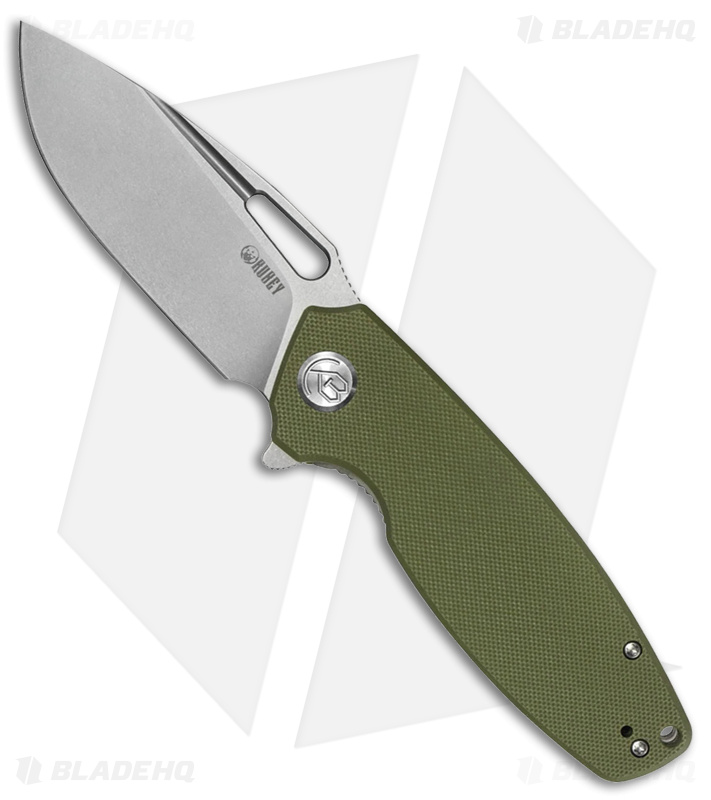 Kubey Tityus Liner Lock Knife Green G-10 (SW) - Blade HQ