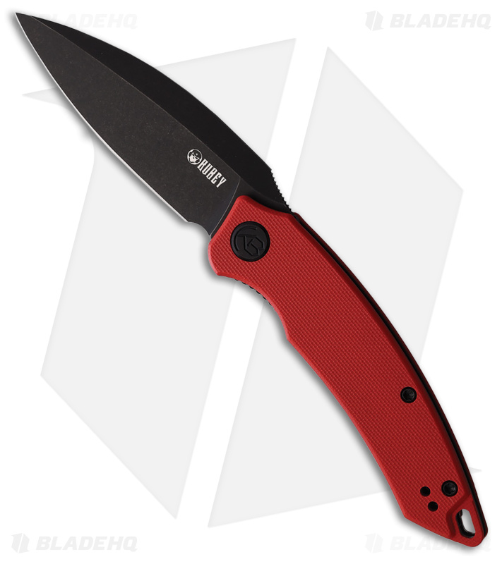 Kubey Tiguass Leaf Front Flipper Knife Red/Black - Blade HQ