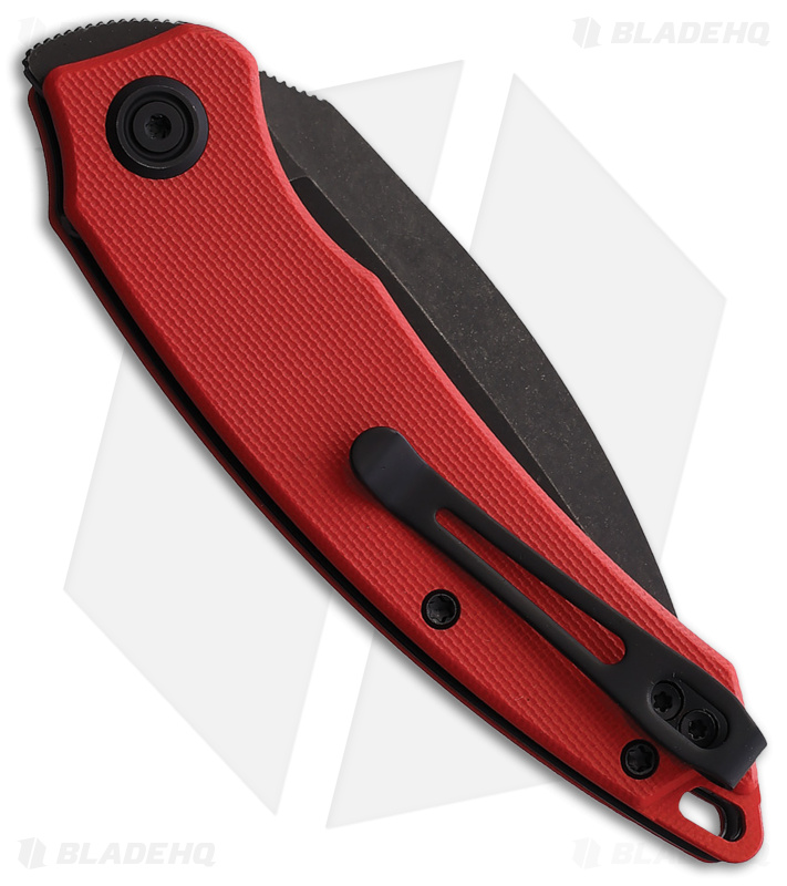 Kubey Tiguass Leaf Front Flipper Knife Red/Black - Blade HQ