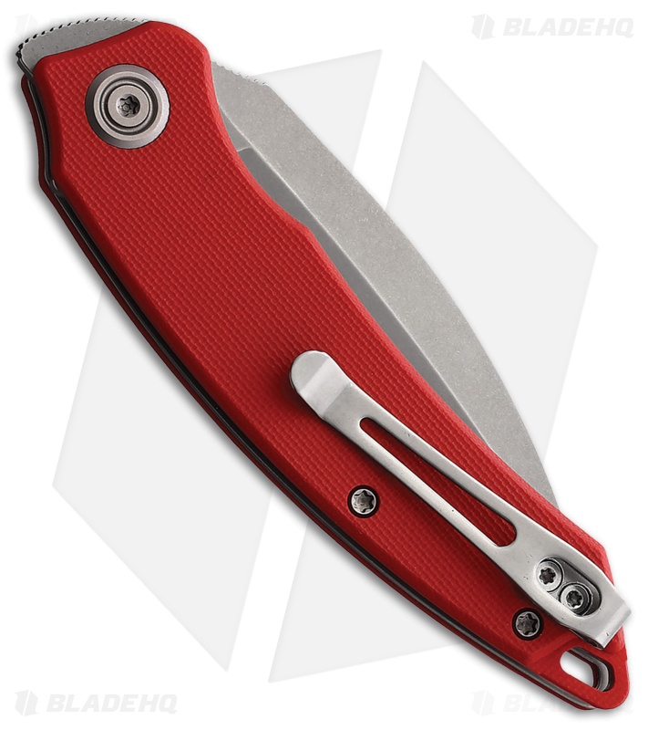 Kubey Tiguass Leaf Front Flipper Knife Red + BB - Blade HQ