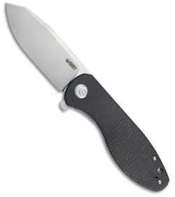 Kubey Master Chief Liner Lock Knife Black Micarta (3.4" Stonewash)