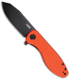 Kubey Master Chief Liner Lock Knife Orange G-10 (3.4" Black SW)