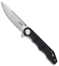 Kubey Mizo Liner Lock Knife Black G-10 (3.15" Bead Blast) KU312A