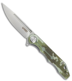 Kubey Mizo Liner Lock Knife Camo G-10 (3.15" Bead Blast) KU312E