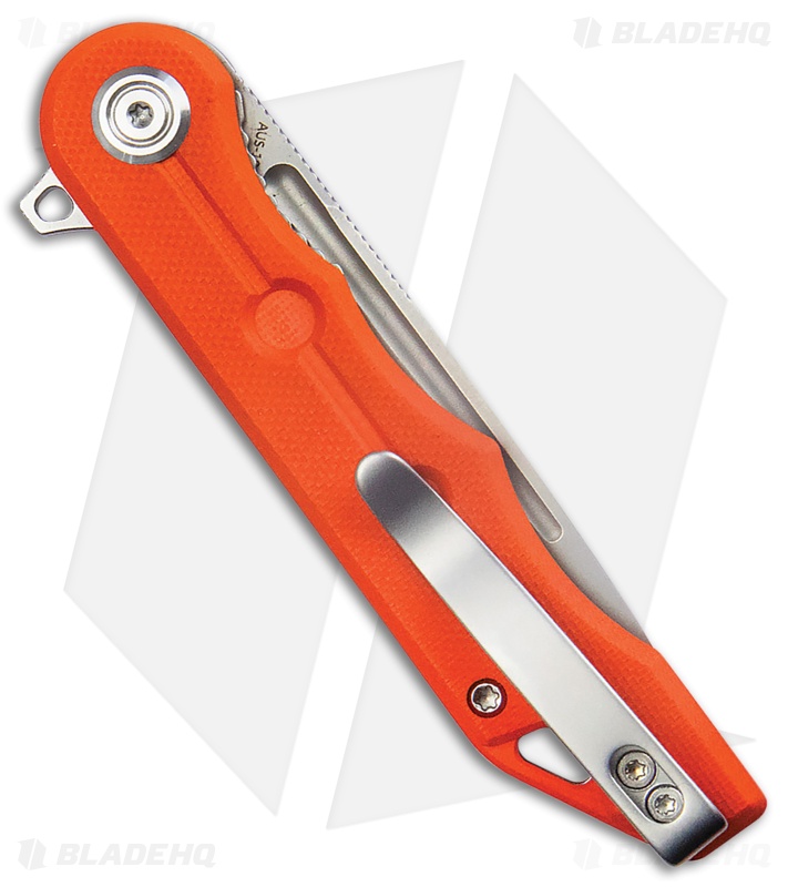 Kubey Mizo Liner Lock Knife Orange G-10 (3.15" Bead Blast) KU312I