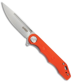 Kubey Mizo Liner Lock Knife Orange G-10 (3.15" Bead Blast) KU312I