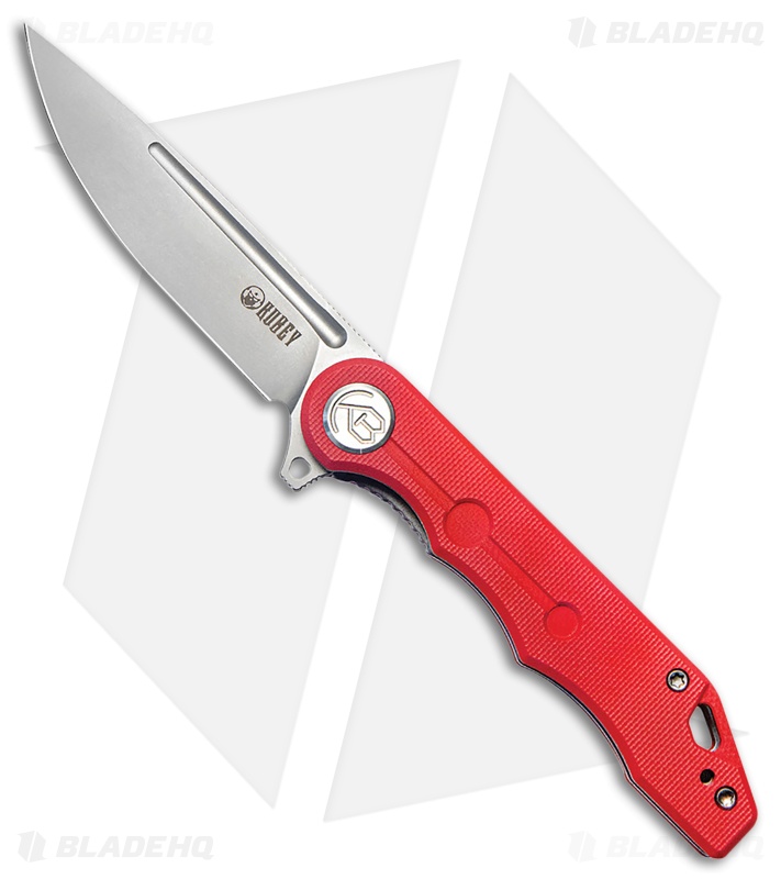 Kubey Mizo Liner Lock Knife Red G-10 (3.15" Bead Blast) KU312K