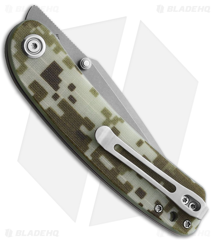 Kubey Momentum Liner Lock Knife Camo (3.5" Bead Blast)