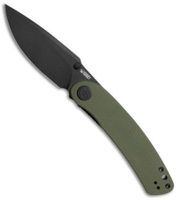 Kubey Momentum Sherif Manganas Linerlock OD Green G-10 (3.4" Black AUS-10) 344G