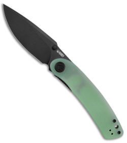 Kubey Momentum Liner Lock Knife Jade G-10 (3.5" Black SW)