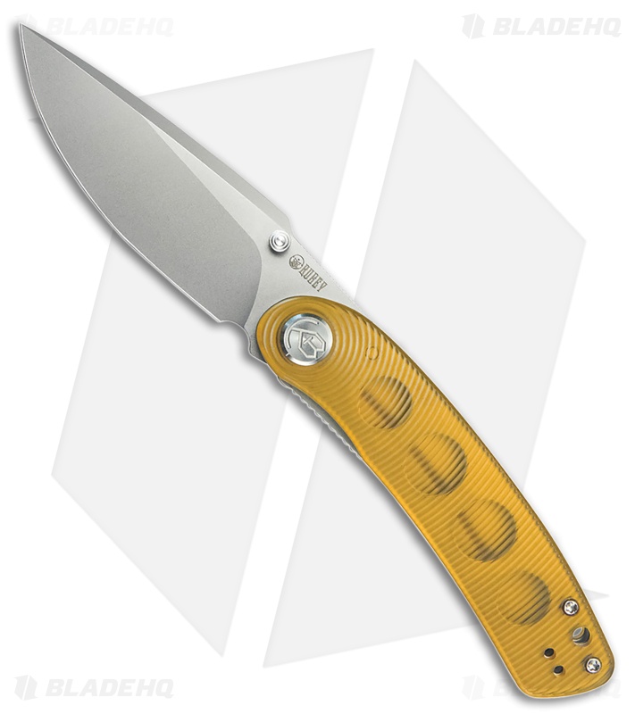 Kubey Knives Momentum Liner Lock Knife Ultem (3.5" Stonewash)