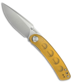 Kubey Knives Momentum Liner Lock Knife Ultem (3.5" Stonewash)