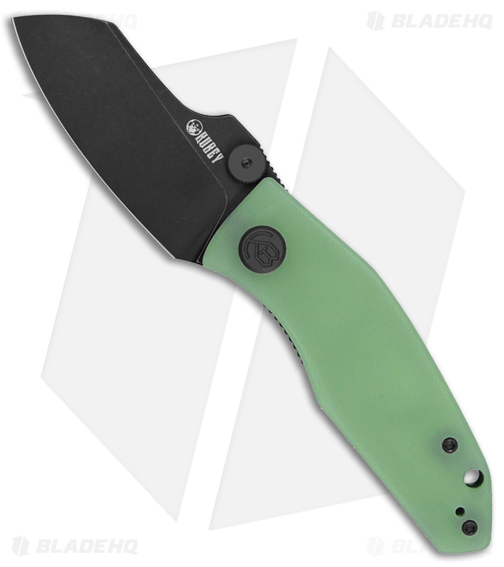Kubey Monsterdog Liner Lock Jade G-10 (Black) - Blade HQ