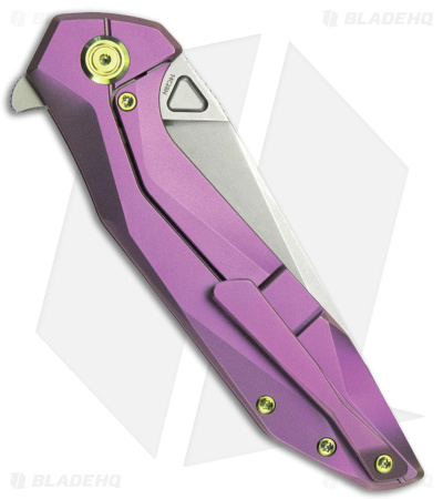 Kubey Nova Frame Lock Purple Titanium (3.7" Bead Blasted)