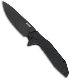 Kubey Nova Liner Lock Knife Black G-10 (3.75" Black Stonewash)