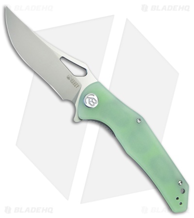 Kubey Phemius Liner Lock Knife Jade G-10 Sandblast 14C28N