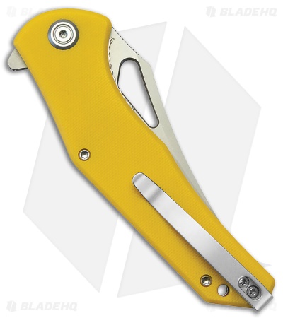 Kubey Phemius Liner Lock Knife Yellow G-10 (3.7" Sandblast) KU149G