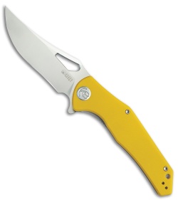 Kubey Phemius Liner Lock Knife Yellow G-10 (3.7" Sandblast) KU149G